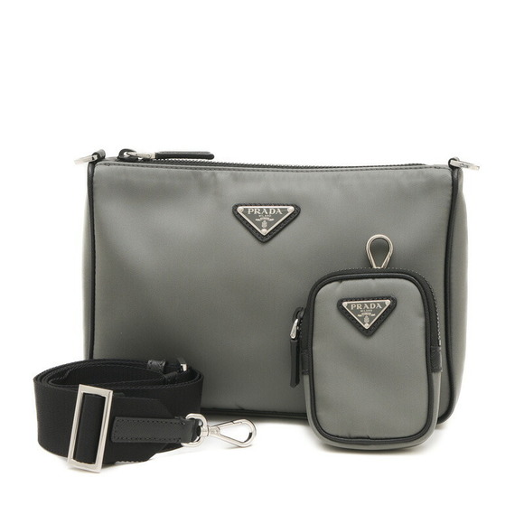 Prada gray nylon Shoulder Bag pouch - Picture 1 of 8
